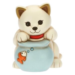 Gatto con ampolla e pesce
