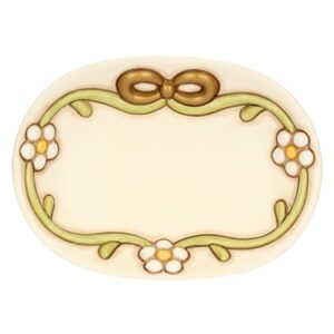 Svuotatasche con margherite e fiocco in ceramica