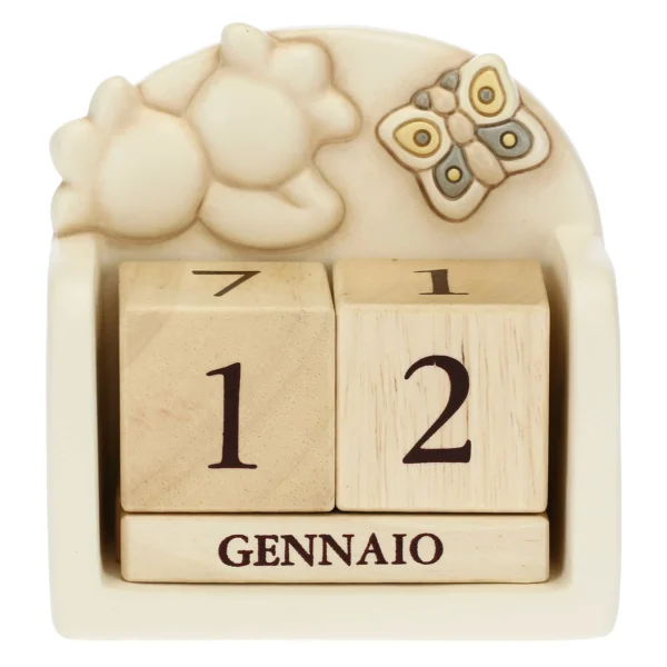 Calendario perpetuo da tavolo in ceramica Elegance