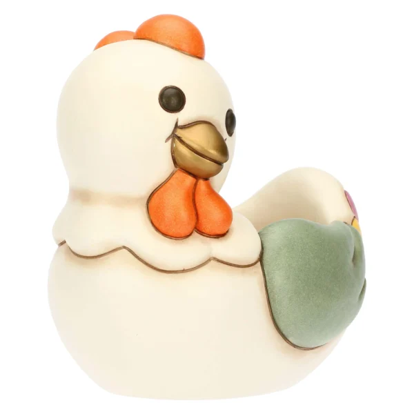 Centrotavola con gallina Ester in ceramica Sorprese di Pasqua - immagine 4