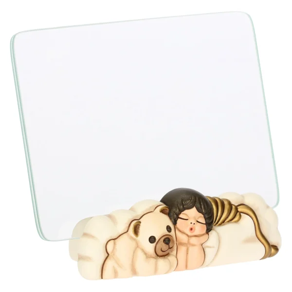 Portafoto con Angelo e Teddy in vetro e ceramica - immagine 3