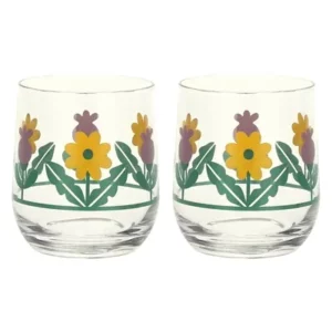 Set 2 bicchieri acqua in vetro Florianne primavera