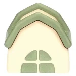 Porta diffusore a forma di casetta con cuore in ceramica