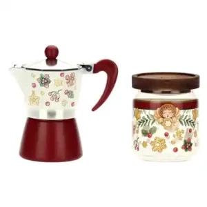Set caffettiera e barattolo porta caffè Sorprese di Natale