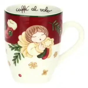 Mug con decori in porcellana Sorprese di Natale