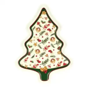 Piatto a forma di albero Sorprese di Natale