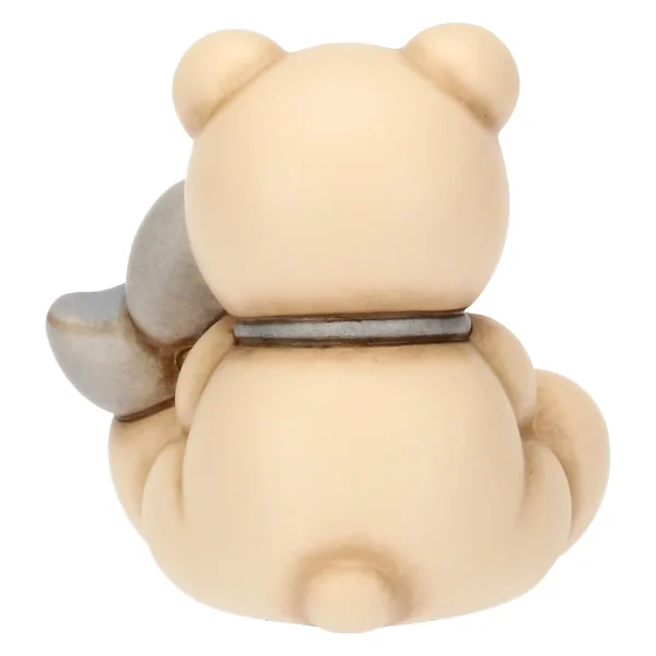 Teddy in ceramica con girandola azzurra - immagine 3