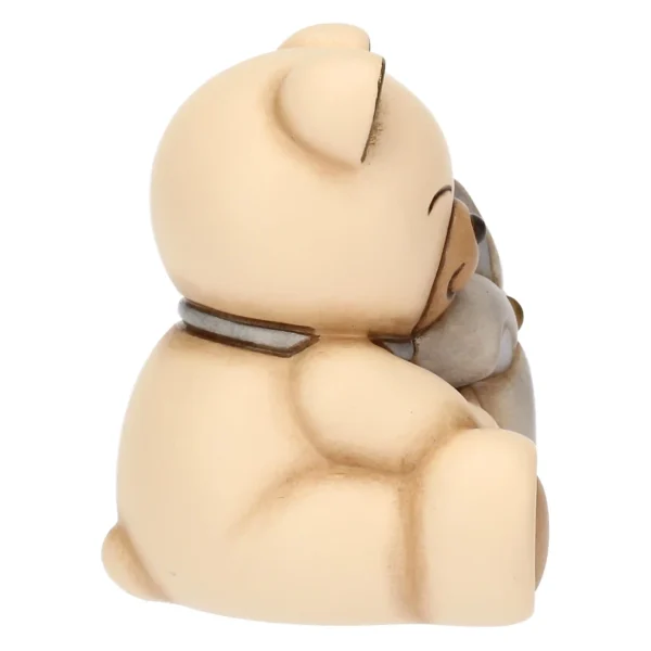 Teddy in ceramica con girandola azzurra - immagine 4