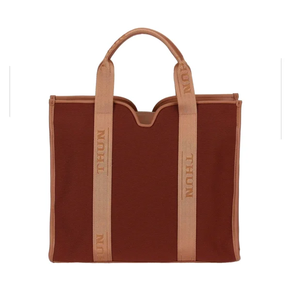 Shopper in poliestere e ecopelle, grande - immagine 3