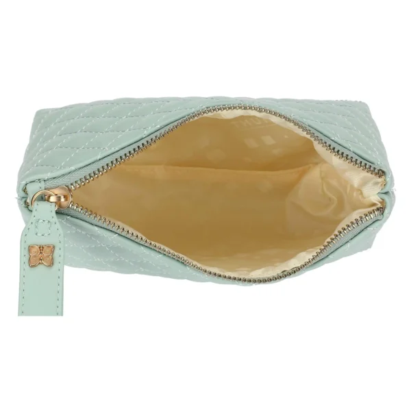 Pochette in ecopelle trapuntata, verde - immagine 3
