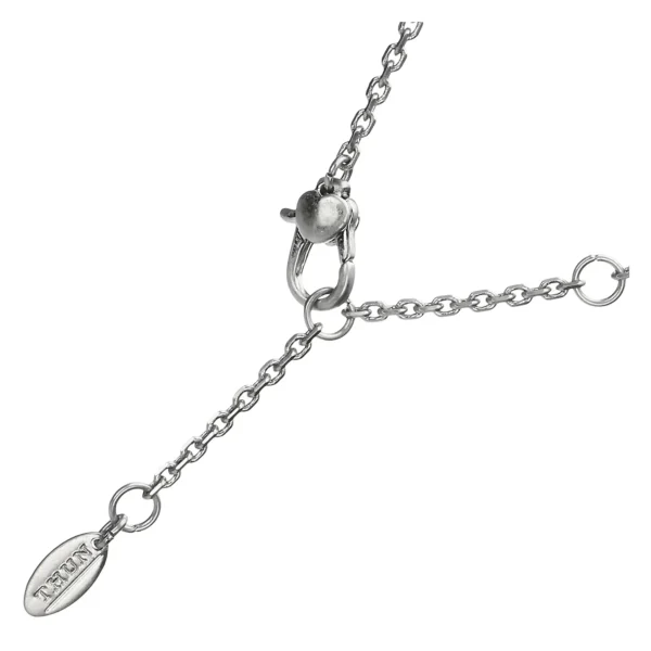 Collana con pietra in ceramica e fiore - immagine 3