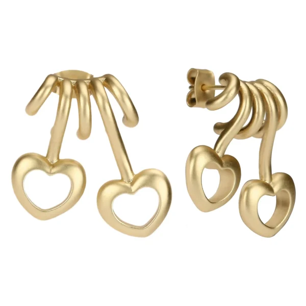 Orecchini pin con due cuori