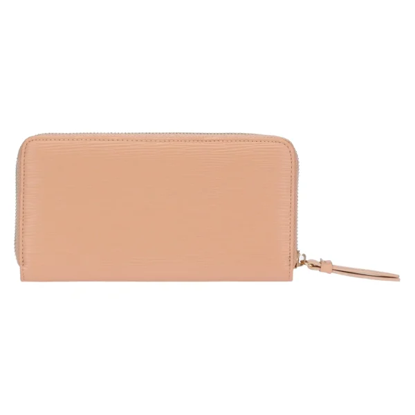 Portafoglio con chiusura zip in ecopelle, rosa - immagine 2